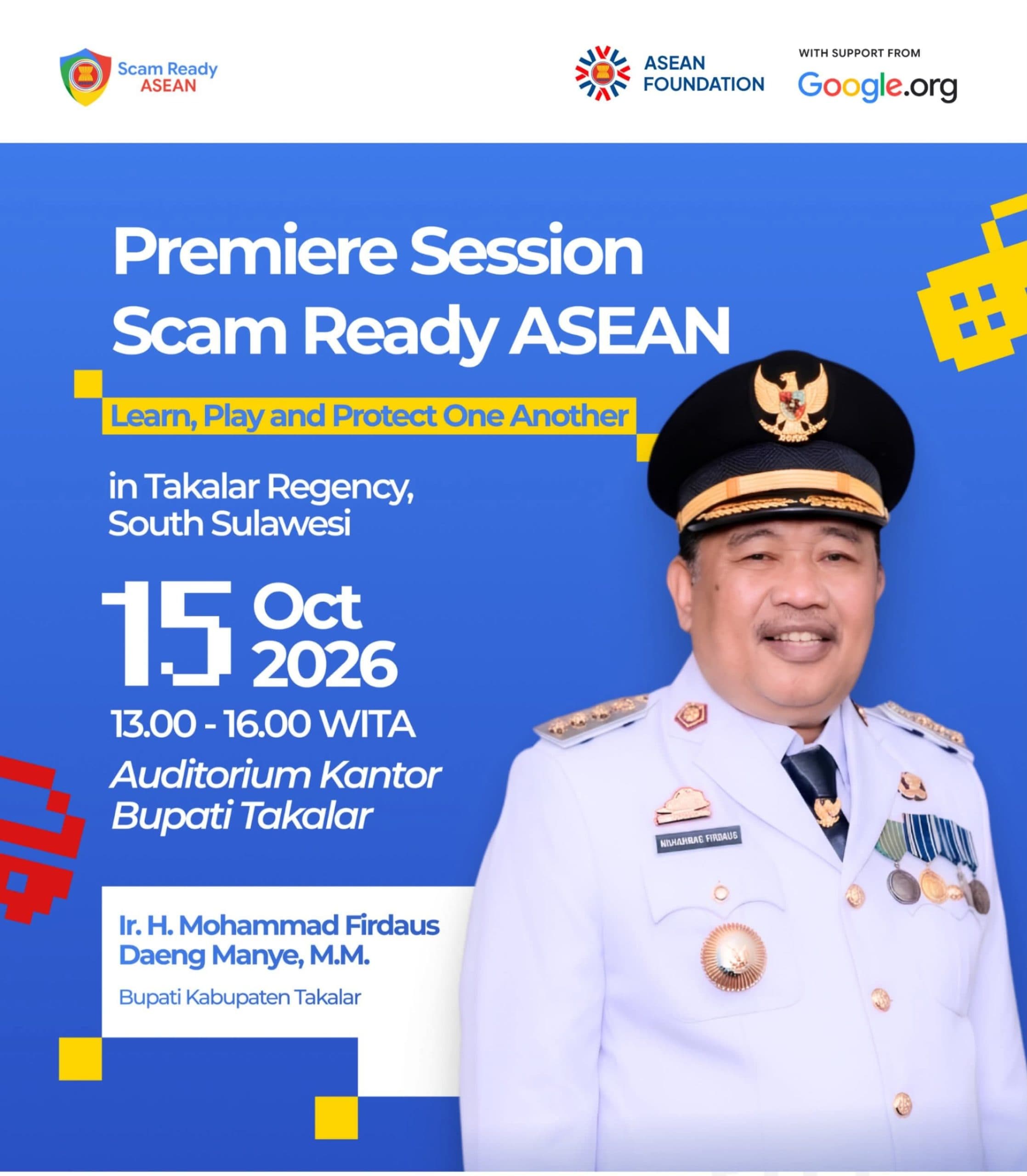 Maraknya Modus Penipuan Digital Kaizen Collaborative Impact Menghadirkan Premiere Session Scam Ready ASEAN di Takalar 